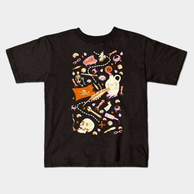 AHOY PATTERN Kids T-Shirt by Showdeer